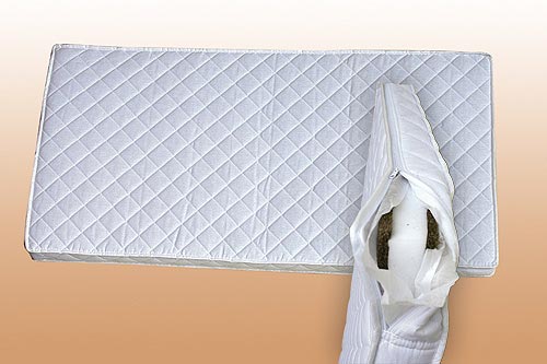 Matrace 120x60 kokos-molitan-kokos  120x60x8 cm kokos-molitan-kokos bílá 