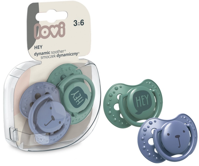 LOVI Dudlík silikonový dynamický HEY 3-6m 2ks 