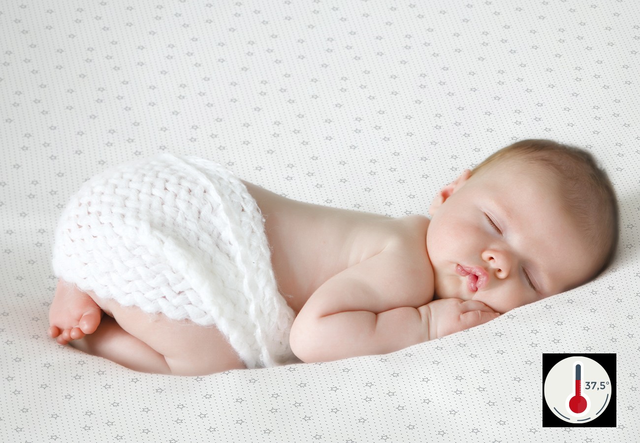  ANTIBAKTERIÁLNÍ/VIROVÉ TERMOINTELIGENTNÍ BAVLNĚNÉ PROSTĚRADLO BIMBI- SAFE CONTROL® 60x120cm