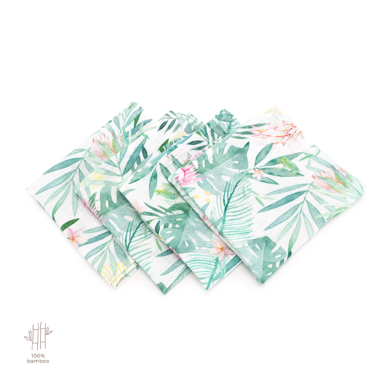 Sada 4 bambusových plen 35x35cm -Aloha