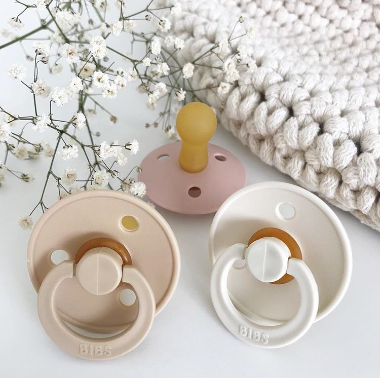 Dudlíky z přírodního kaučuku Bibs Colour vel. +18m 2ks Ivory/Blush