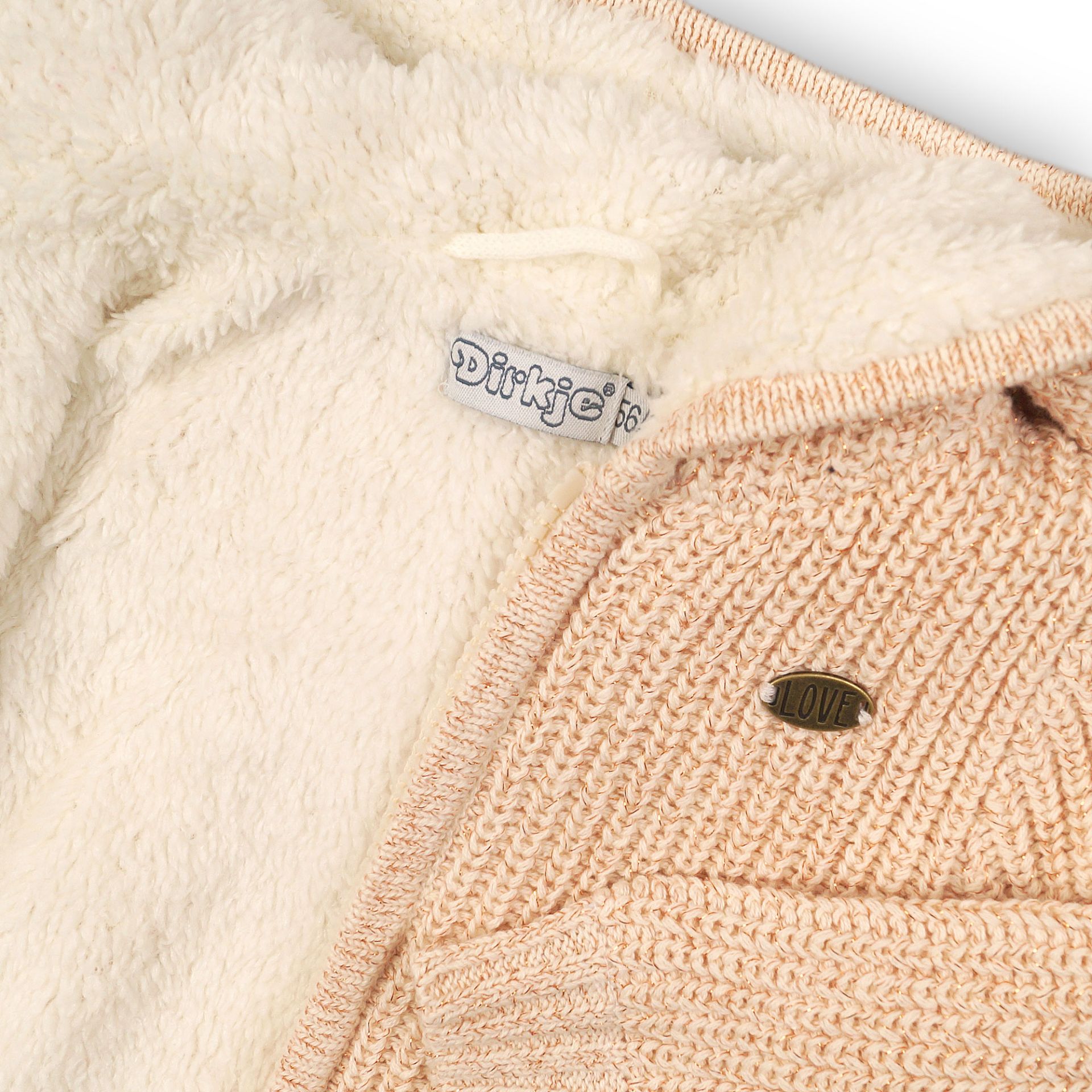 Svetr dívčí s kožíškem - zip vel. 56-80