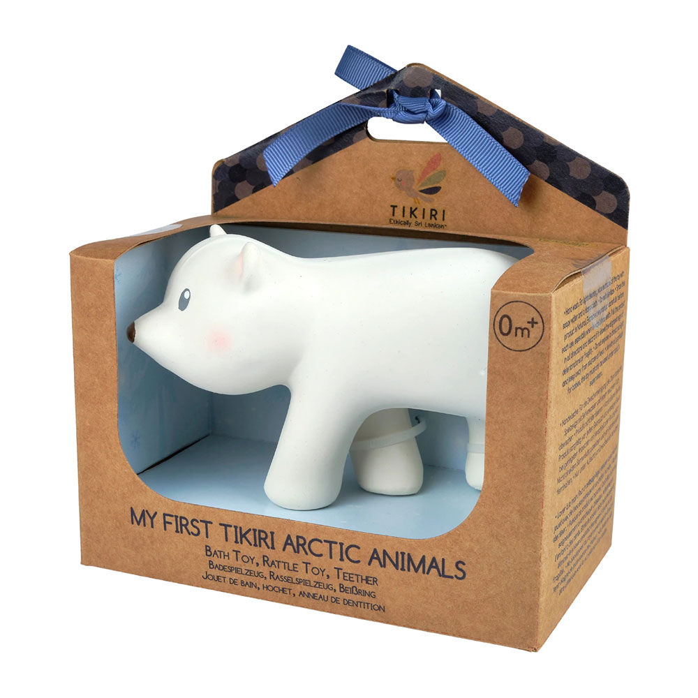 TIKIRI Artic - chrastítko a kousátko z přírodního kaučuku lední medvěd