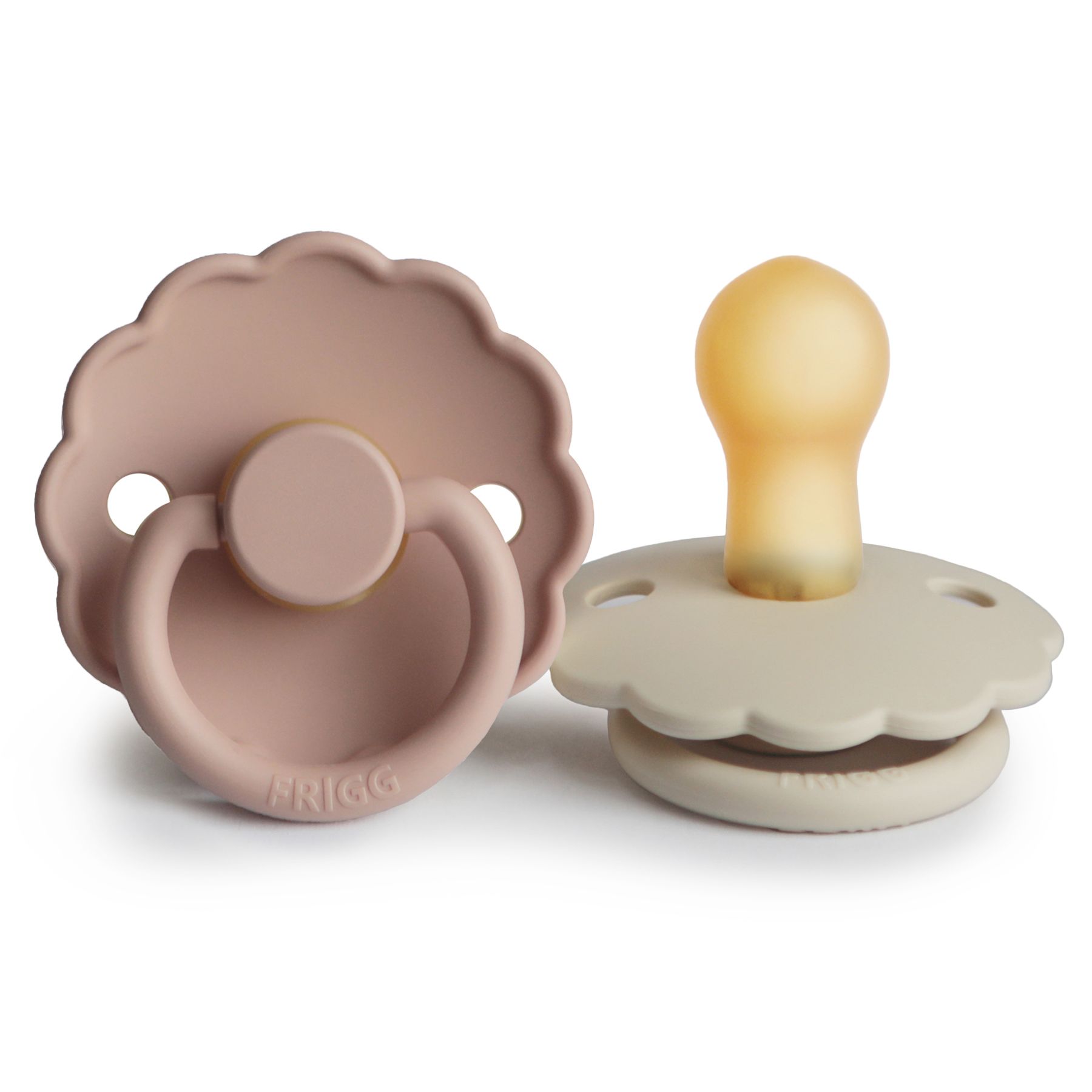 DUO kaučukový dudlík FRIGG Cream+ Blush 0-6M