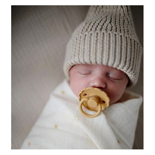 DUO kaučukový dudlík NOČNÍ FRIGG Cream+ Croissant 0-6M