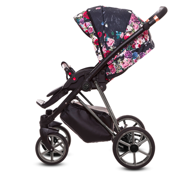 Kombinovaný kočárek Musse Dark Rose 2v1 antracit