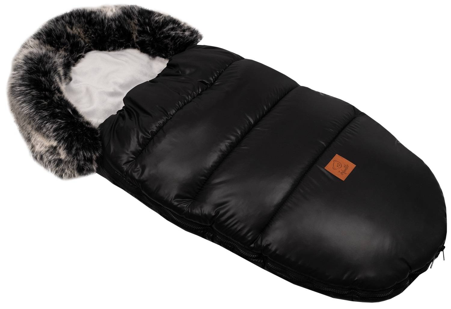 Zimní fusak Fluffy s kožešinou- černý