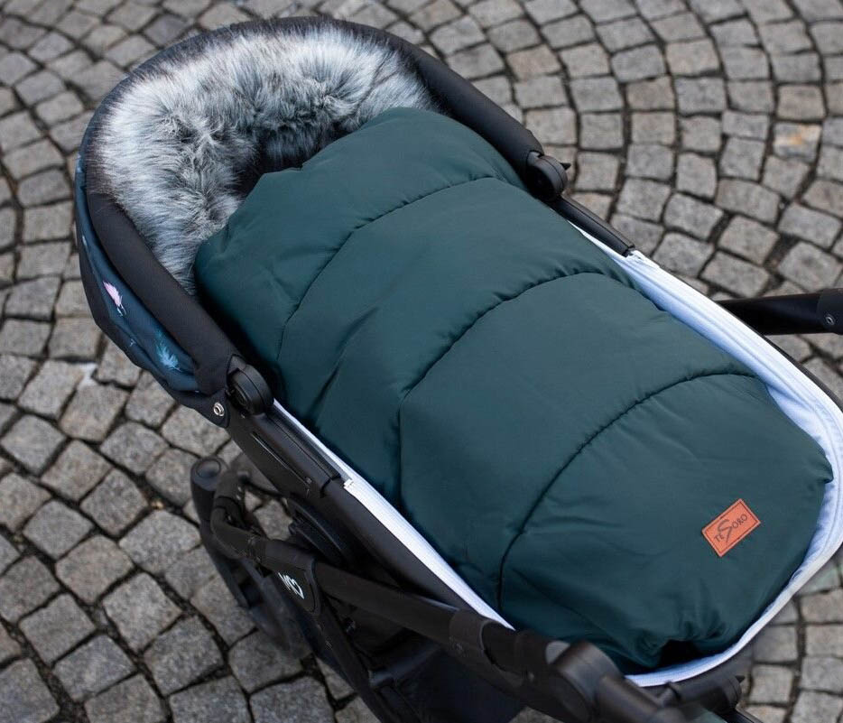 Zimní fusak Winter Fur s kožešinou - forest green