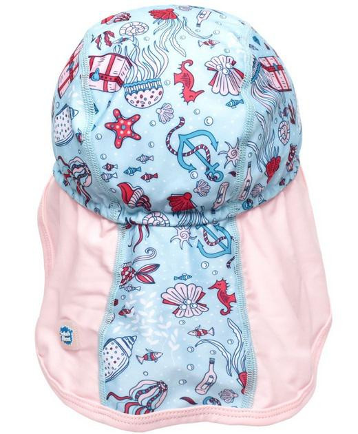 Čepice pirát s UV faktor SPF 40+. Oceán 3-6let