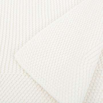 Deka pletená ze 100% bavlny BimBi - bílá