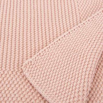 Deka pletená ze 100% bavlny BimBi - růžová