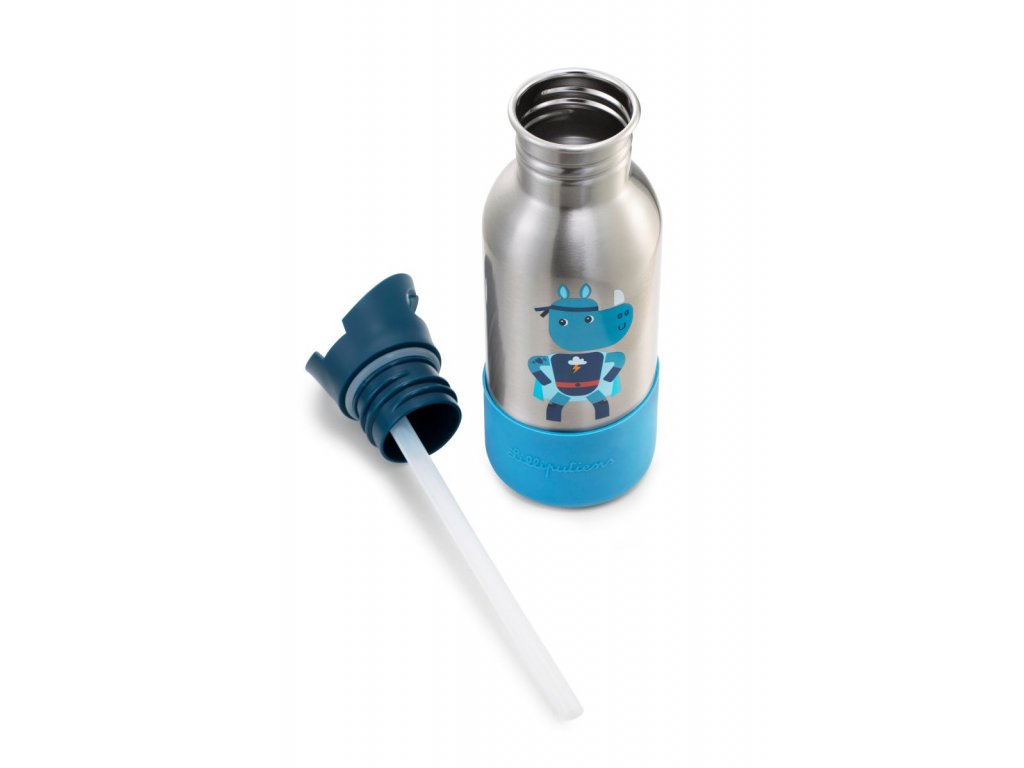 Lilliputiens - nerezová lahev na pití - nosorožec Marius - 600 ml