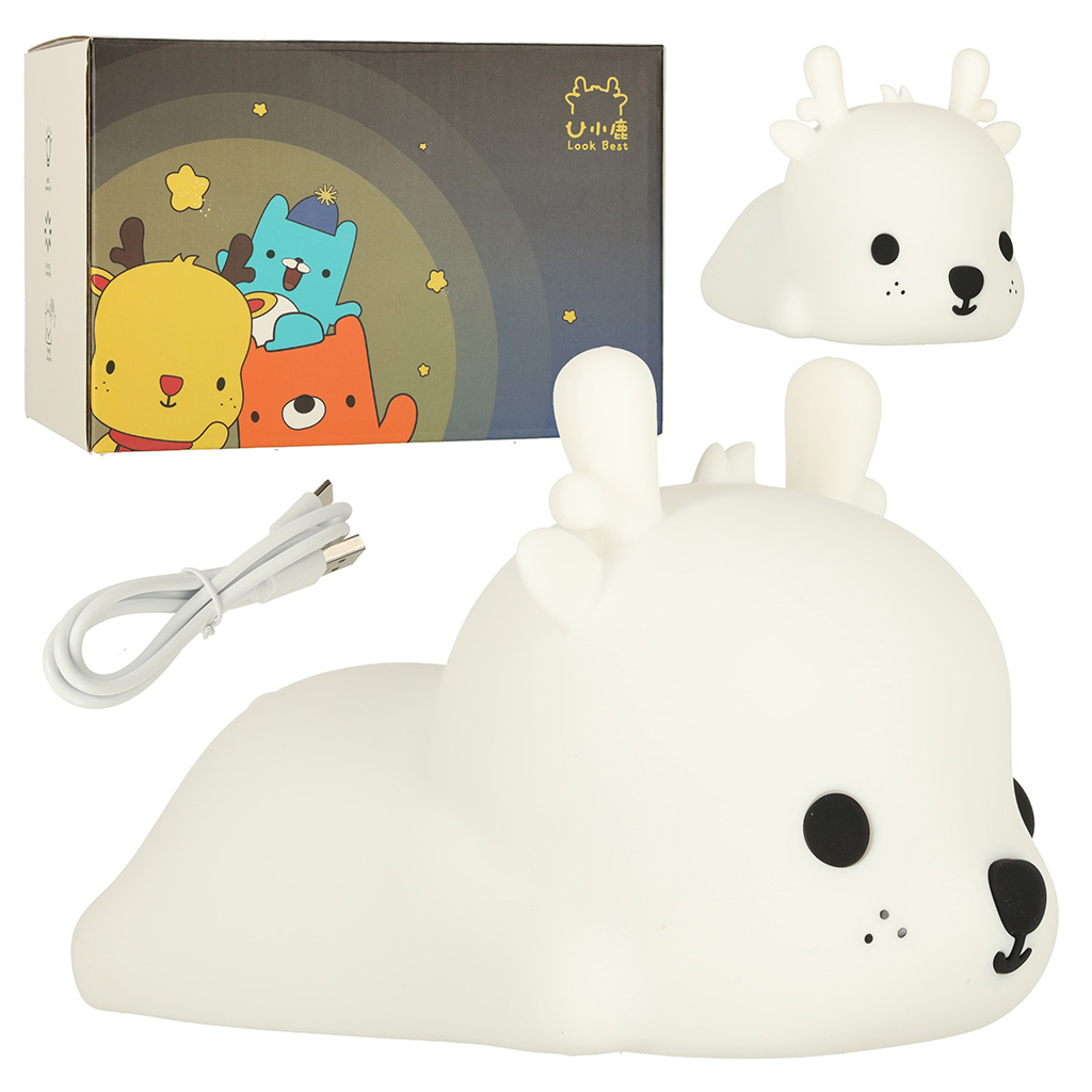 BÍLÁ SILIKONOVÁ NOČNÍ LAMPIČKA JELÍNEK