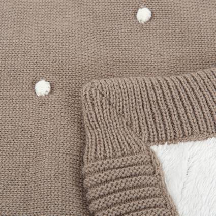 Dětská dvouvrstvá deka BimBi s beránkem NEW 80x110cm grey