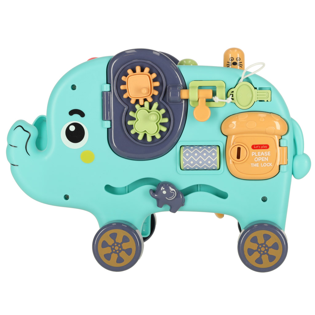 Interaktivní hračka Montessori SLON modrý