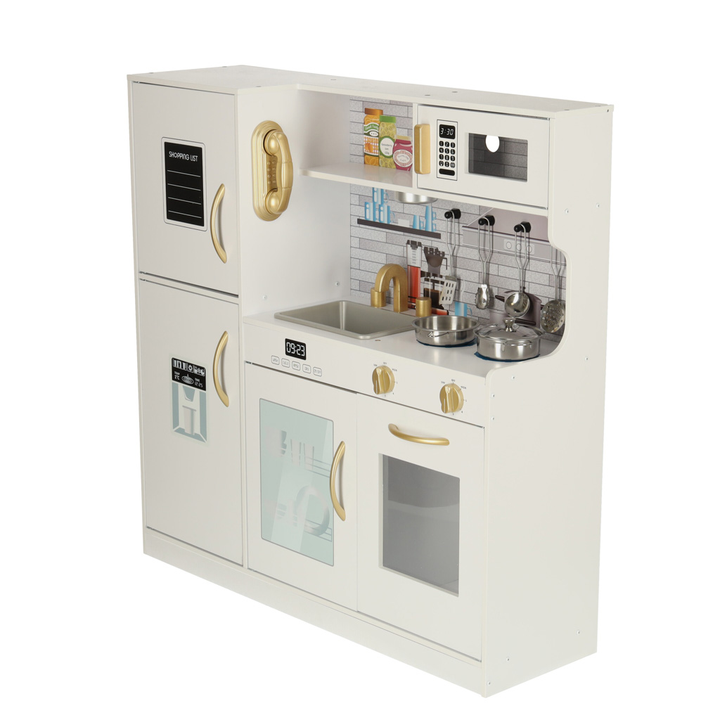 DŘEVĚNÁ KUCHYŇKA PRO DĚTI S LEDNICÍ 80 CM