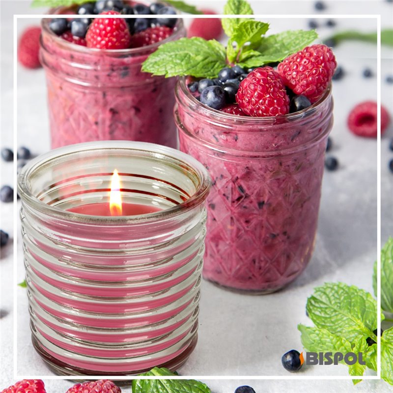 Svíčka vonná ve vroubkovaném skle - Frozen Berries 