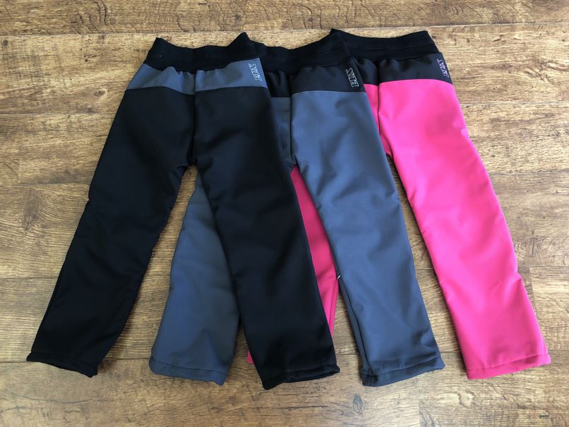 Softshellové dětské kalhoty zimní černé