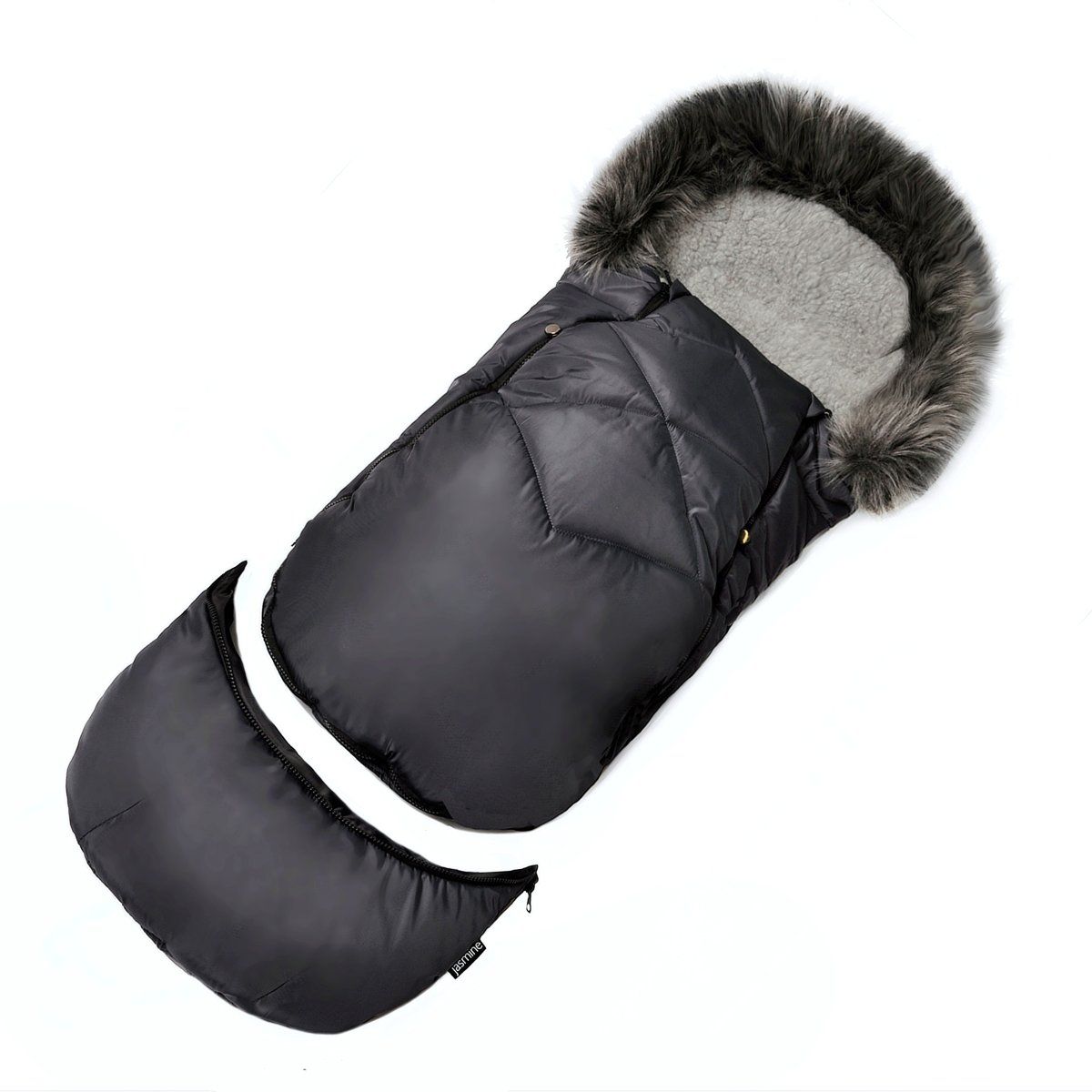 Zimní fusak s ovčí vlnou Ovečka grafitový