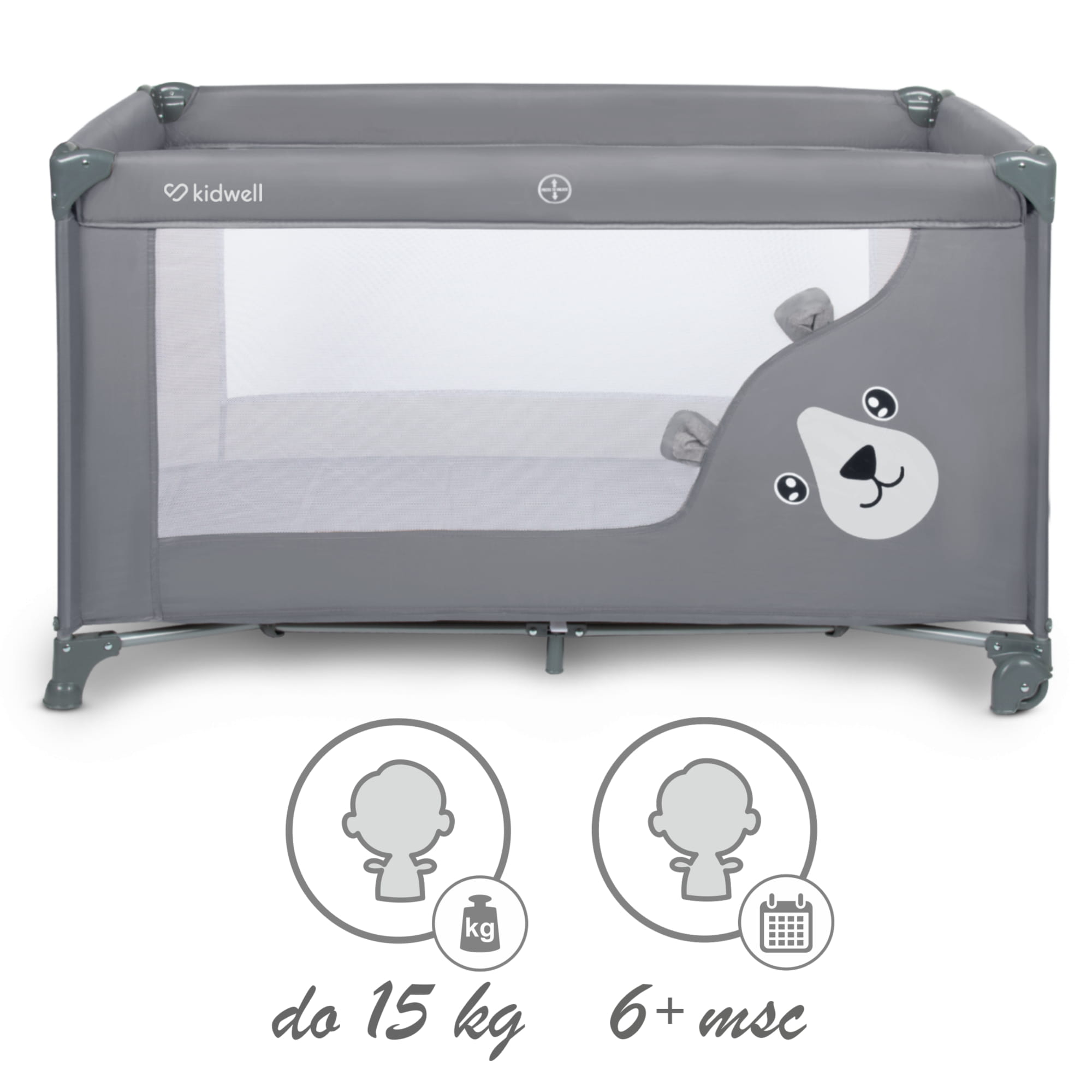 Cestovní postýlka KIDWELL BLISSY BASIK grey