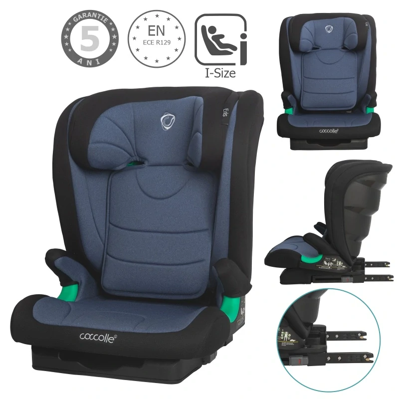 Autosedačka s isofixem, i-Size 100-150 cm Coccolle Eris Rock blue