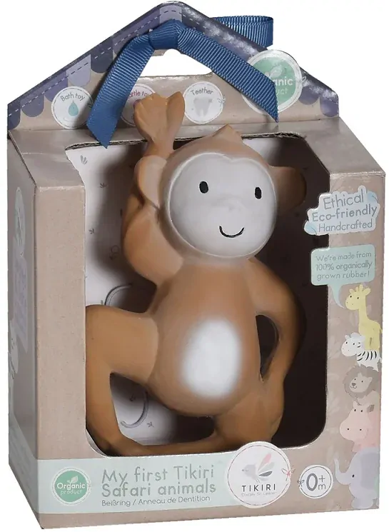 TIKIRI Safari - chrastítko a kousátko z přírodního kaučuku Opička
