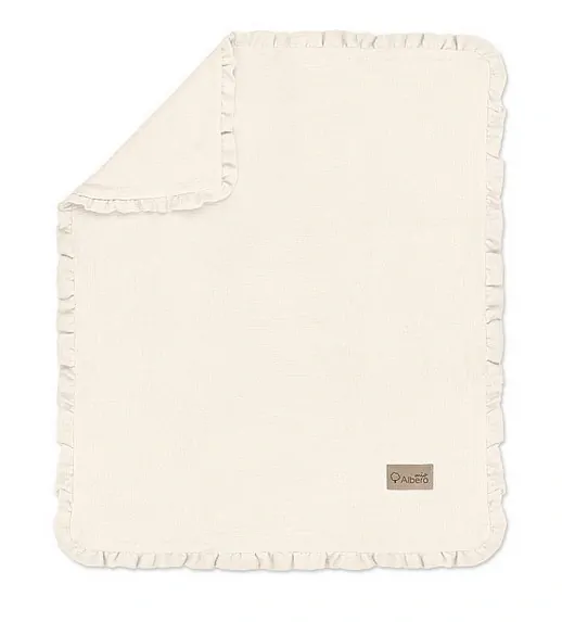 Mušelinová dvouvrstvá deka Albero s volánky vanila
