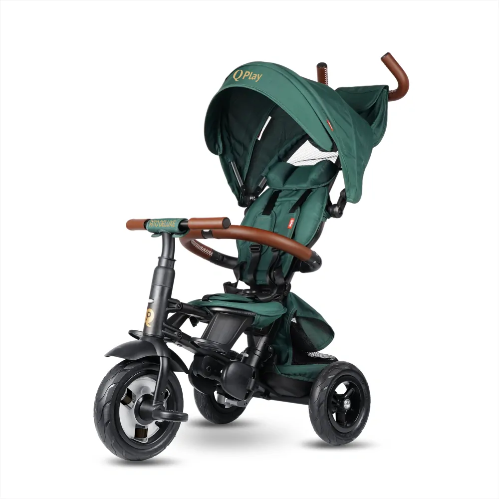 Multifunkční skládací tříkolka Qplay Rito Deluxe zelená