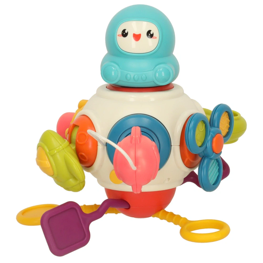 INTERAKTIVNÍ SENZORICKÁ HRAČKA MONTESSORI VZDĚLÁVACÍ RAKETA 8v1