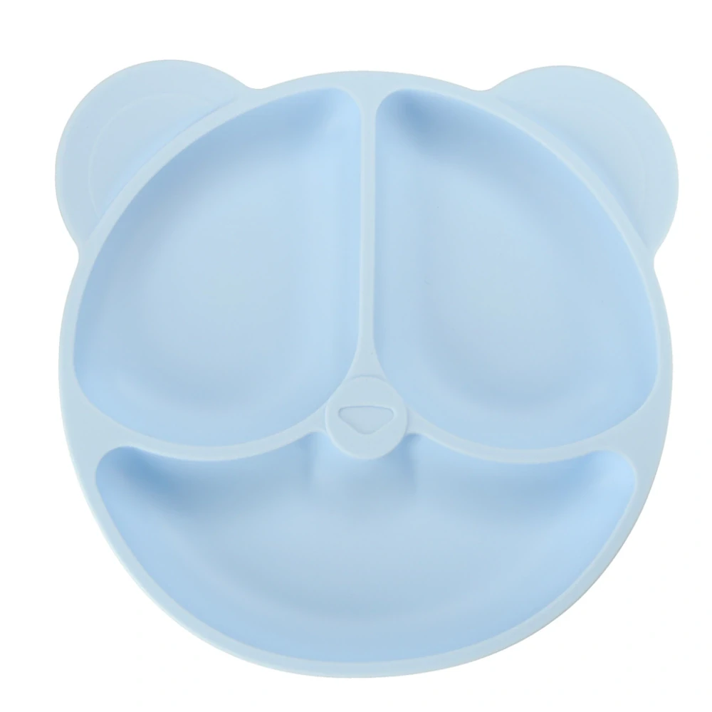 Jídelní silikonová sada 4-dílná pro děti MEDVÍDEK světle modrá