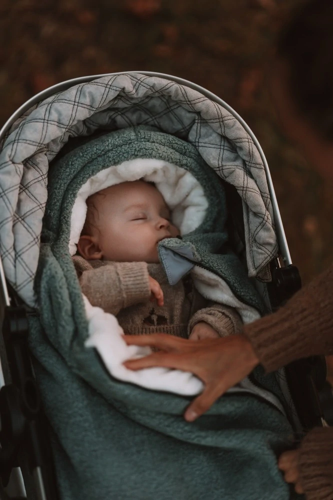 Zimní fusak Teddy Bear grey sage