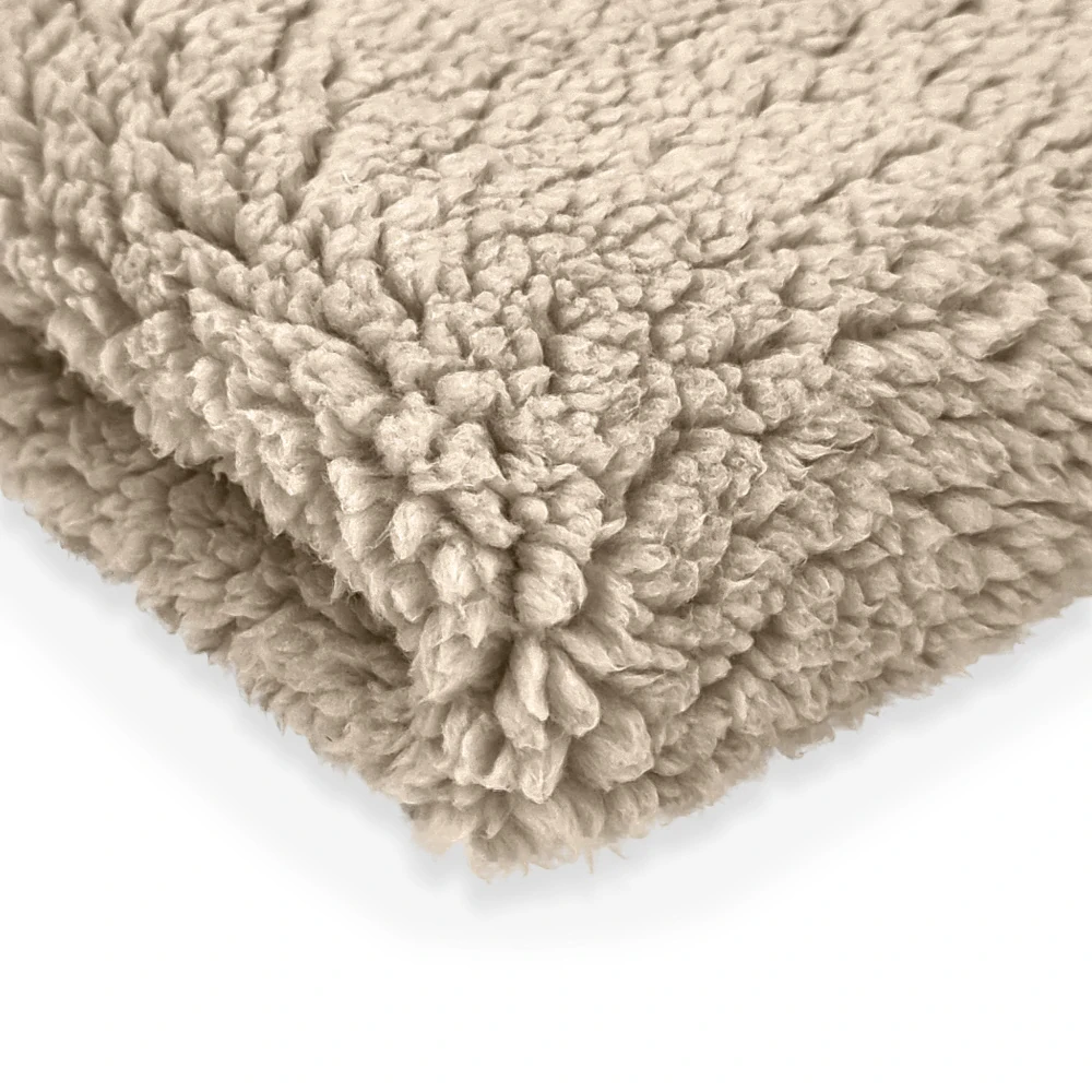 Dětská dvouvrstvá bavlněná velurová deka Albero s beránkem modrá