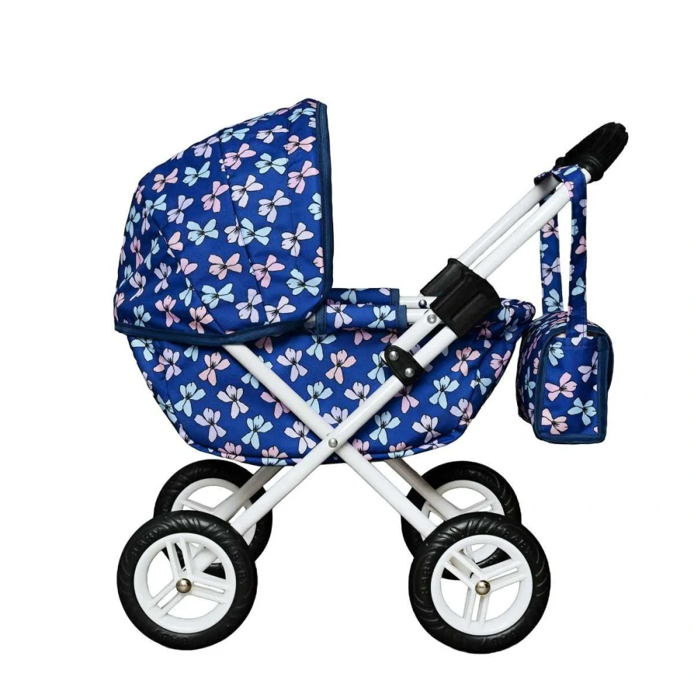 Mini kočárek pro panenky skládací Jasmine Kids M01 Fialka