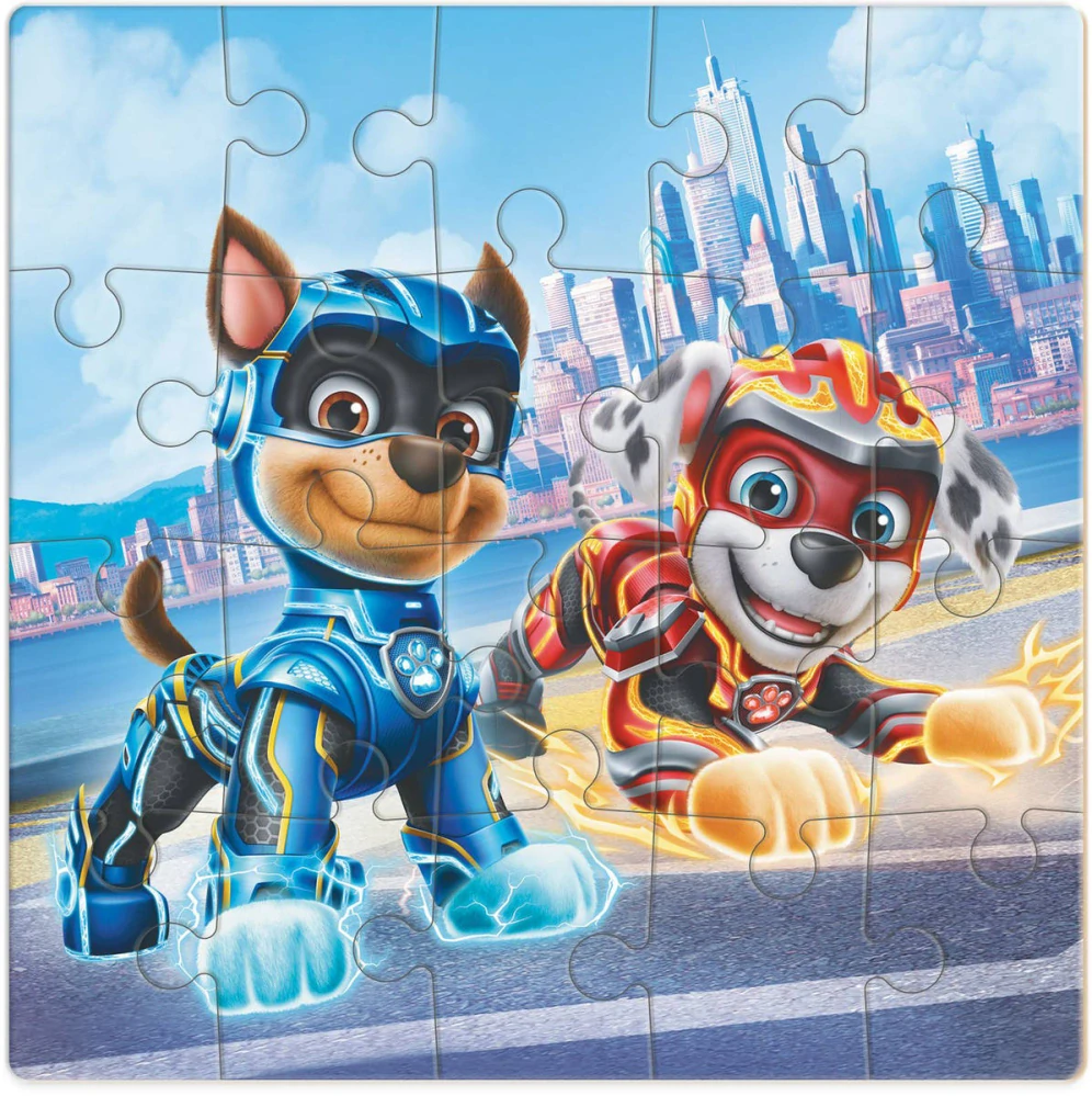 PUZZLE Tlapková patrola ve velkofilmu 22x22cm skládačka 20 dílků