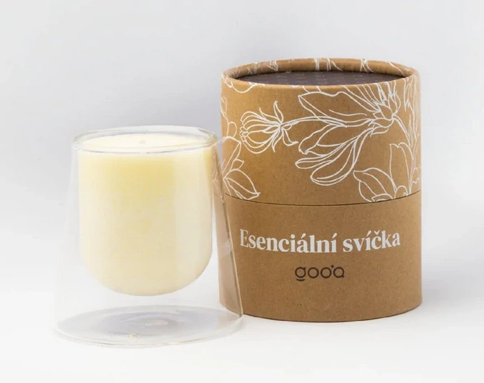 Uklidňující sojová vonná svíčka GODA Ante pro pocit štěstí