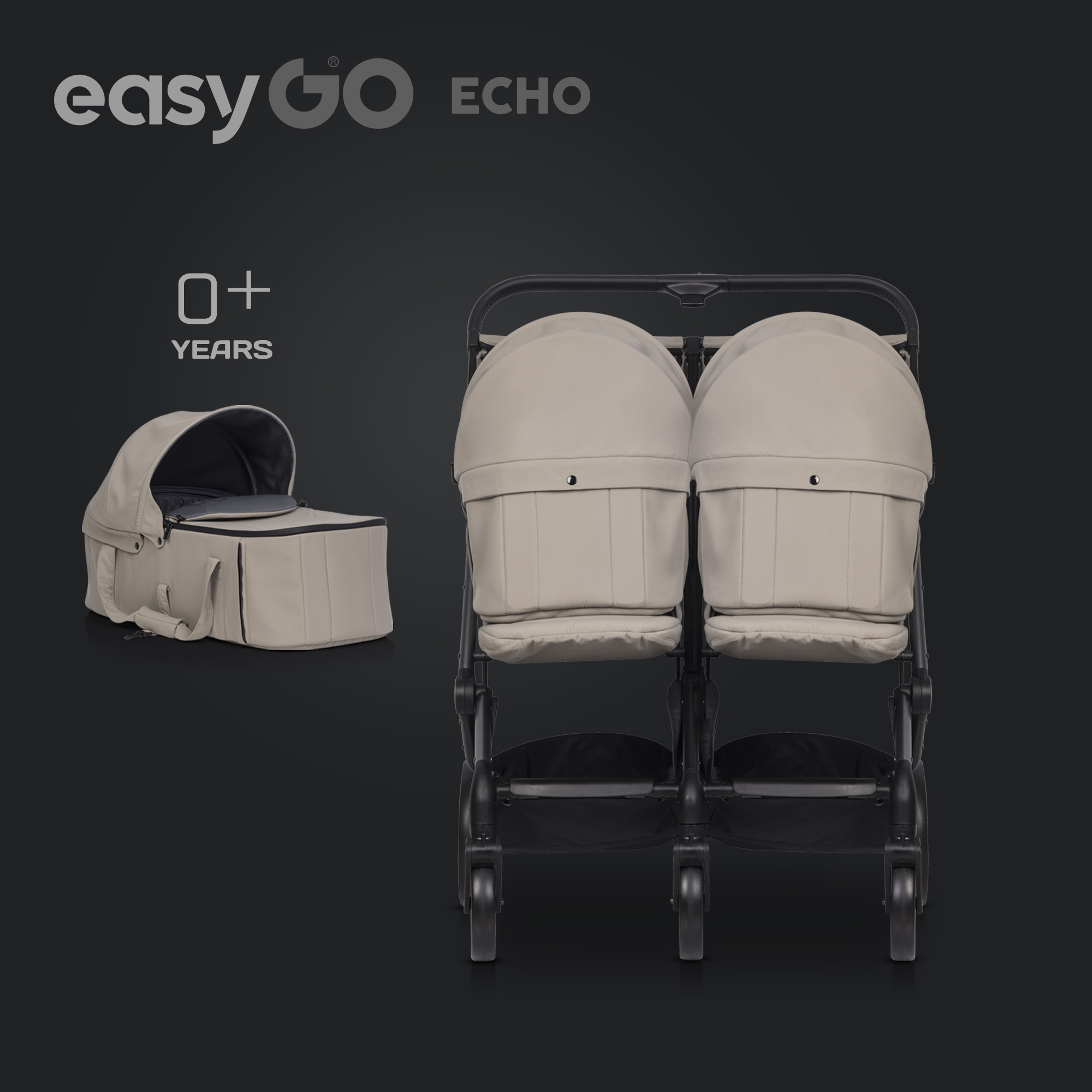 Měkká korbička ke kočárku EasyGo Echo Savana Beige
