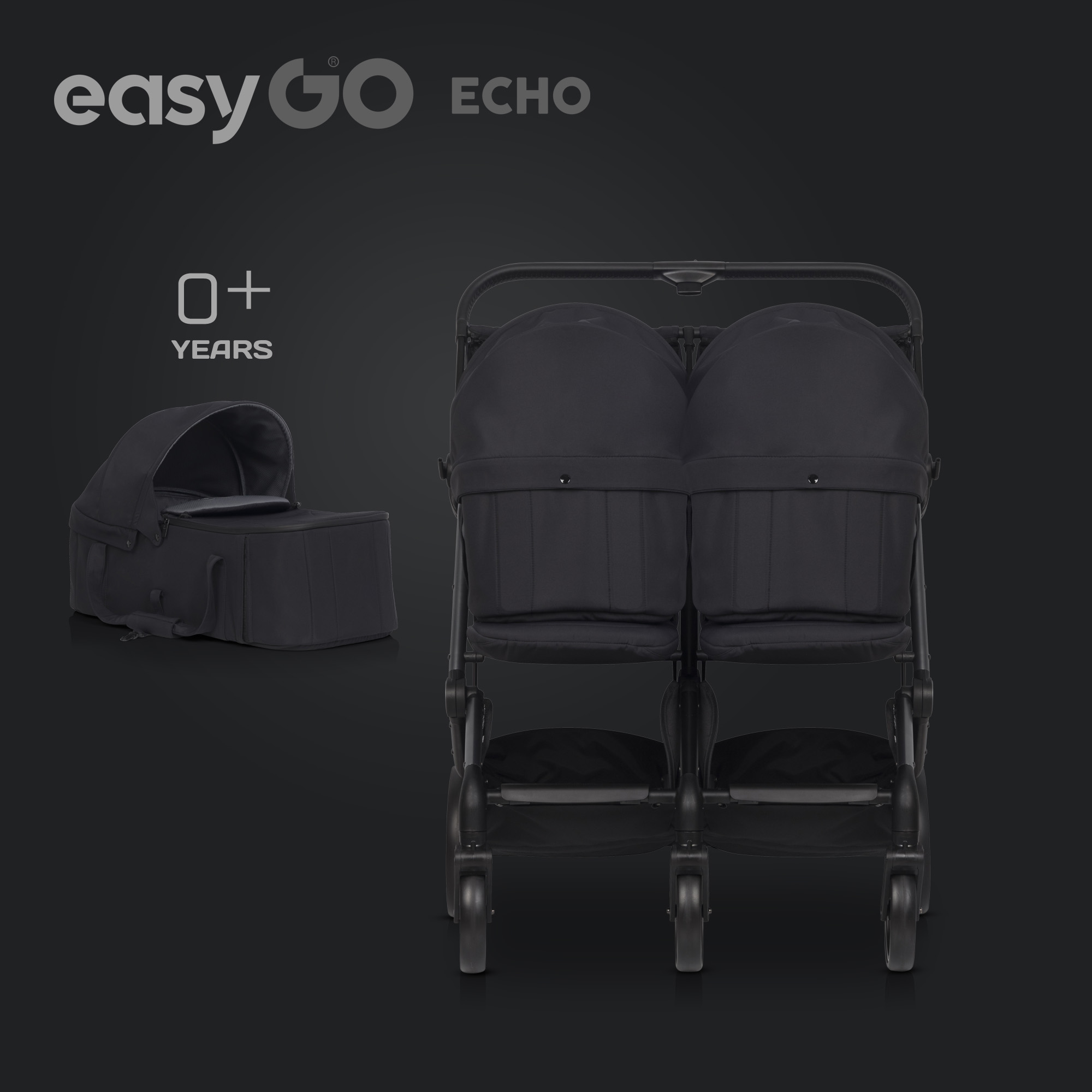 Měkká korbička ke kočárku EasyGo Echo Savana Black