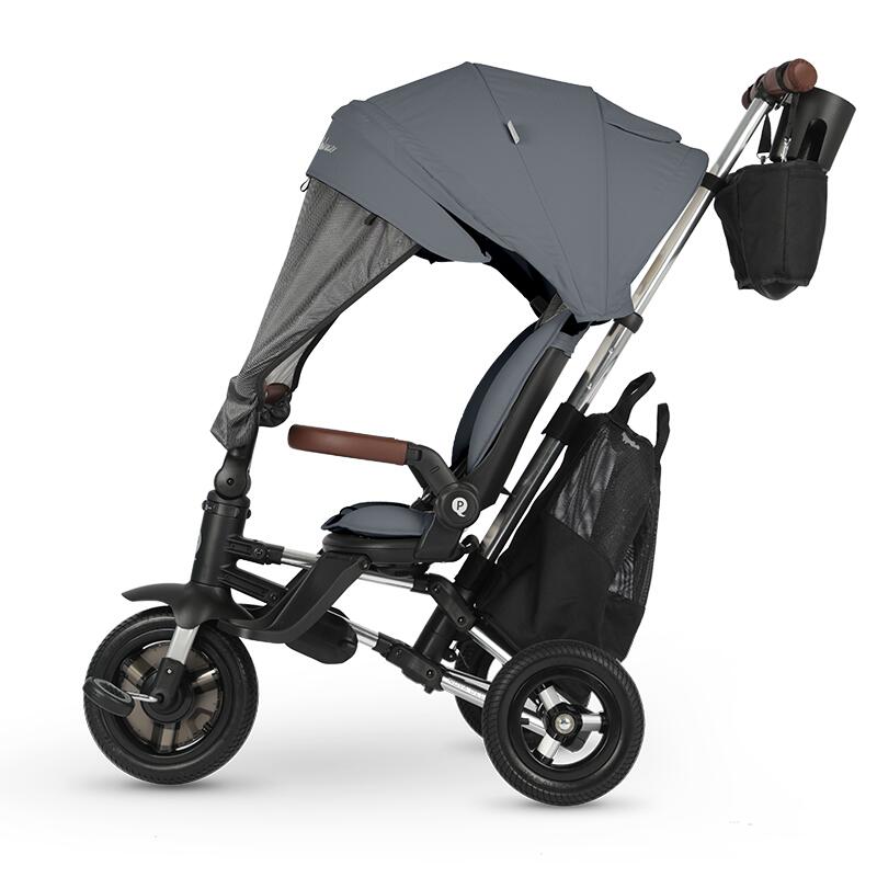 Qplay Nova Deluxe multifunkční skládací tříkolka s příslušenstvím grey