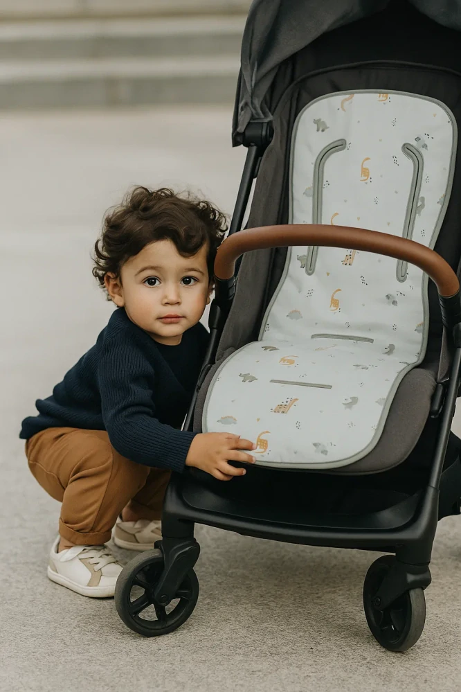 Vložka do kočárku bambusová BimBi Dinos