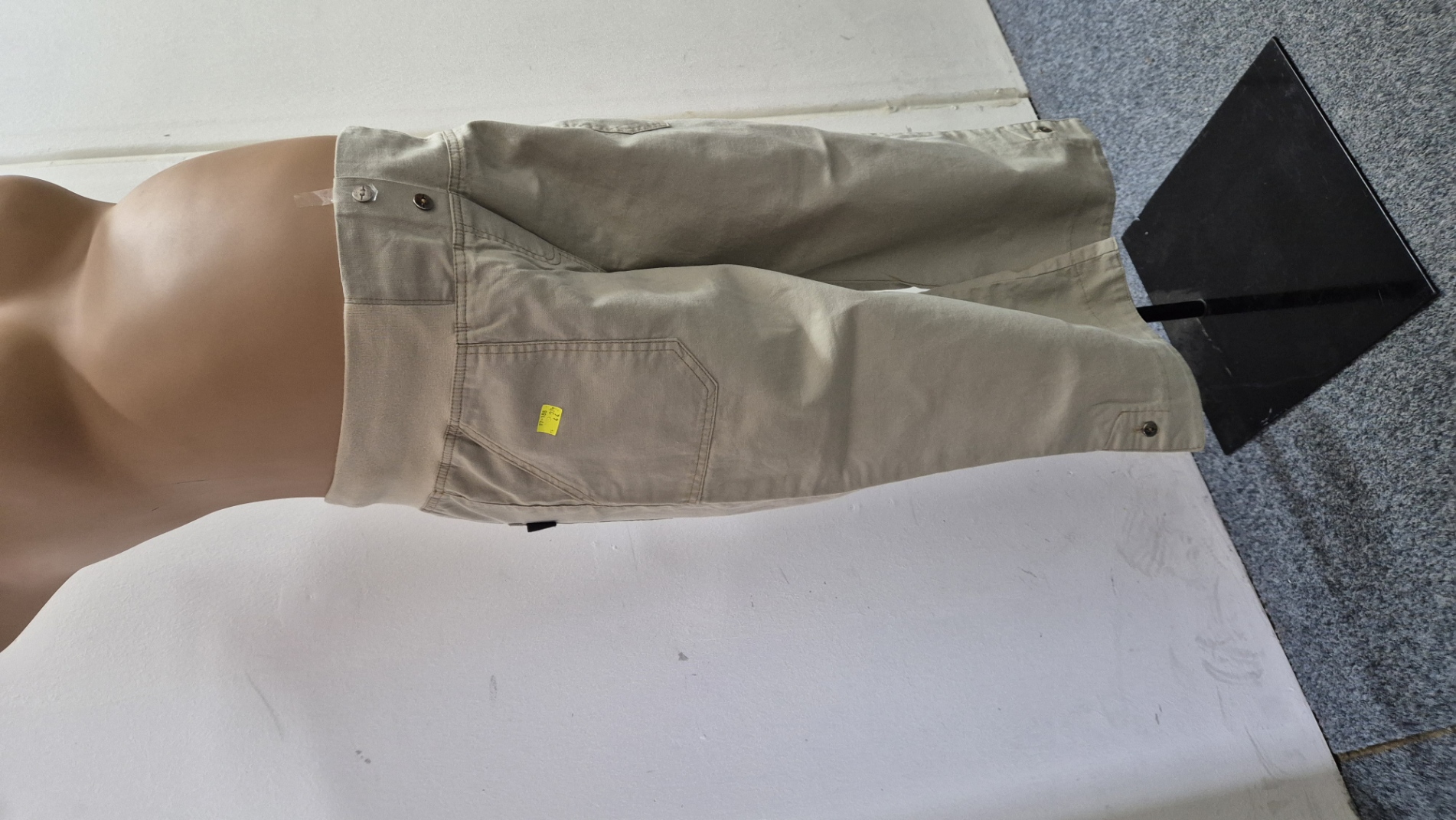 Těhotenská móda - Těhoteské 3/4 kalhoty s podporou bříška a gumou vel.44 