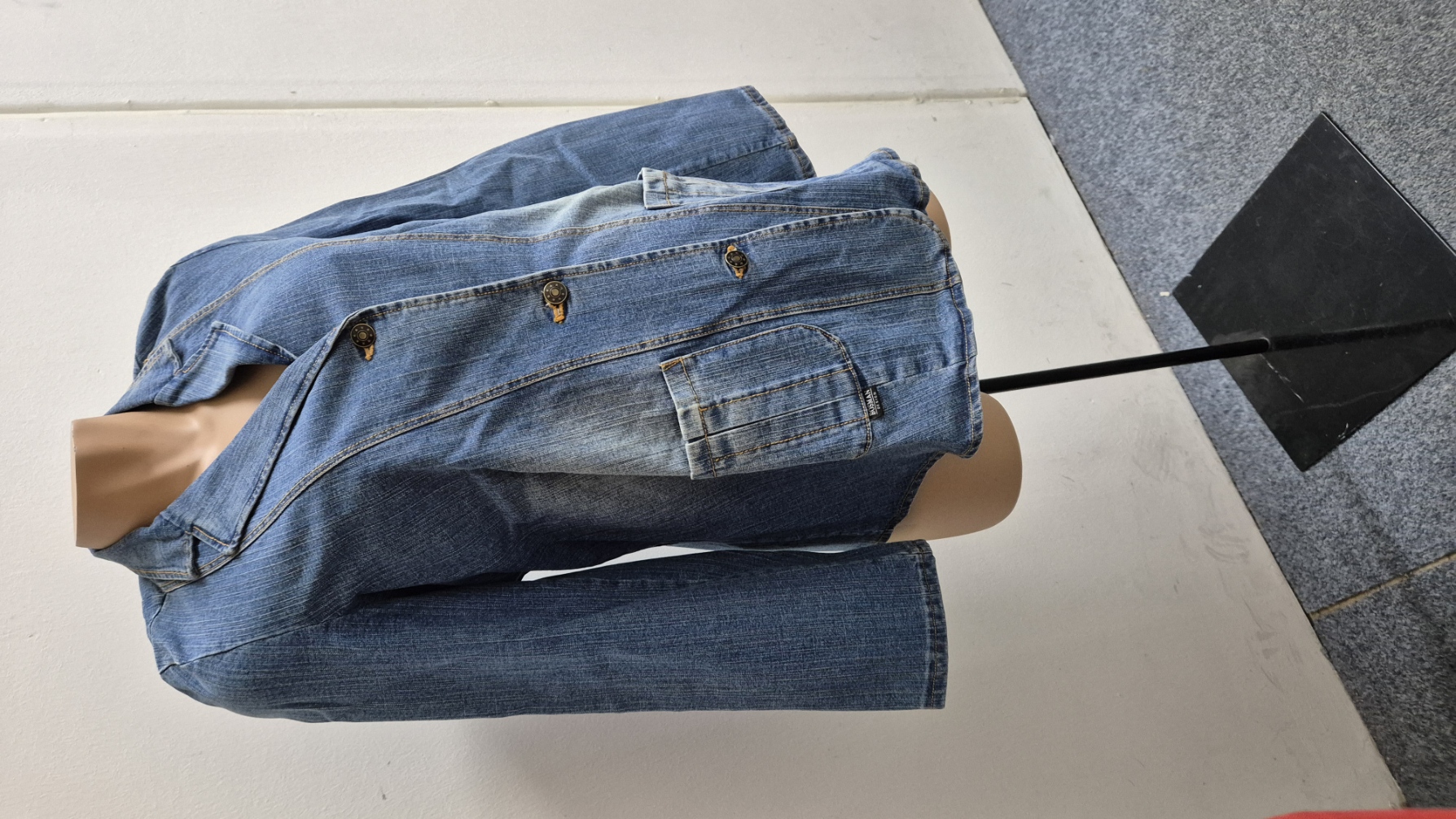 Těhotenská móda - Těhotenská Jeans bunda vel. 40