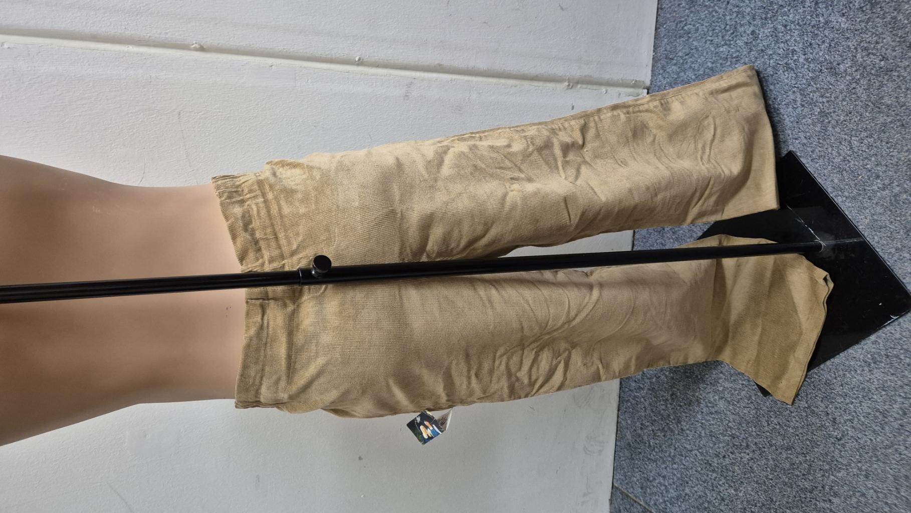 Těhotenská móda - těhotenské kalhoty s gumou v bříšku nastvitelne bezove jeans vel. 36