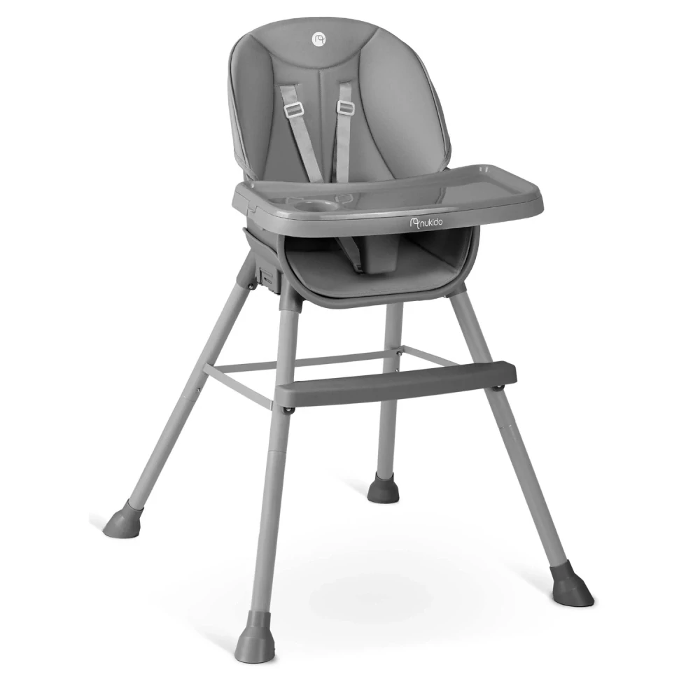 Dětská jídelní židlička Nukido Tilo šedá