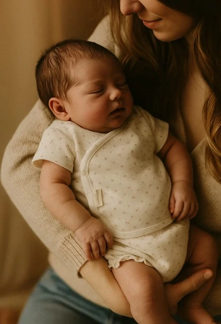 Letní kojenecký komplet Pointille vel. 0-1m