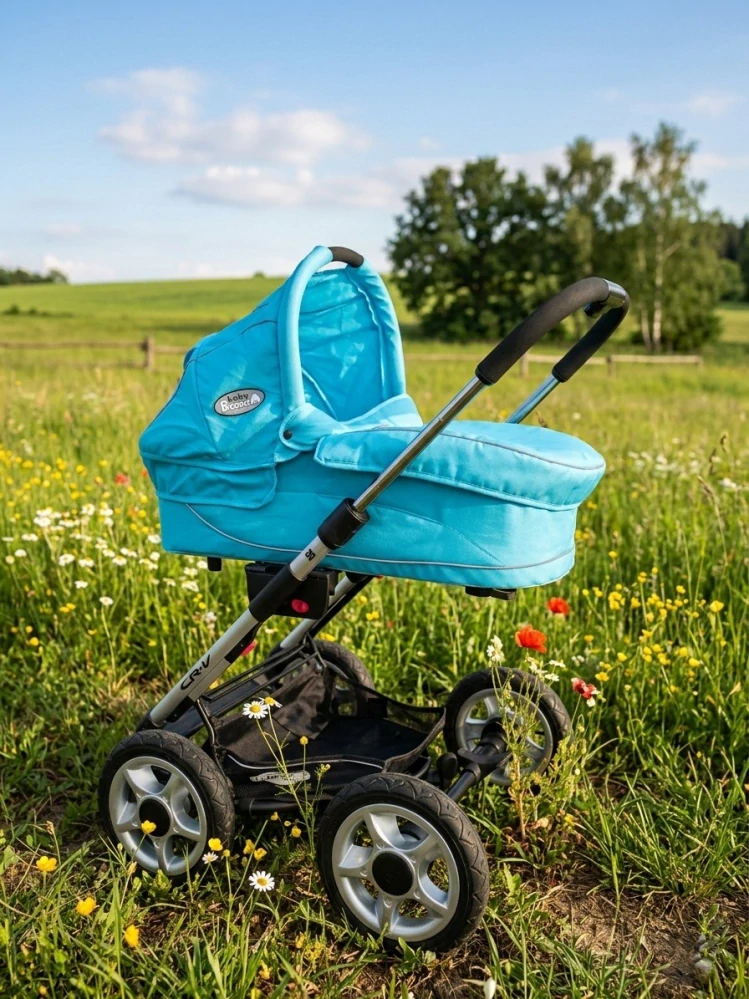 PŮJČOVNA - Hluboký kočárek Baby BOOM modrý