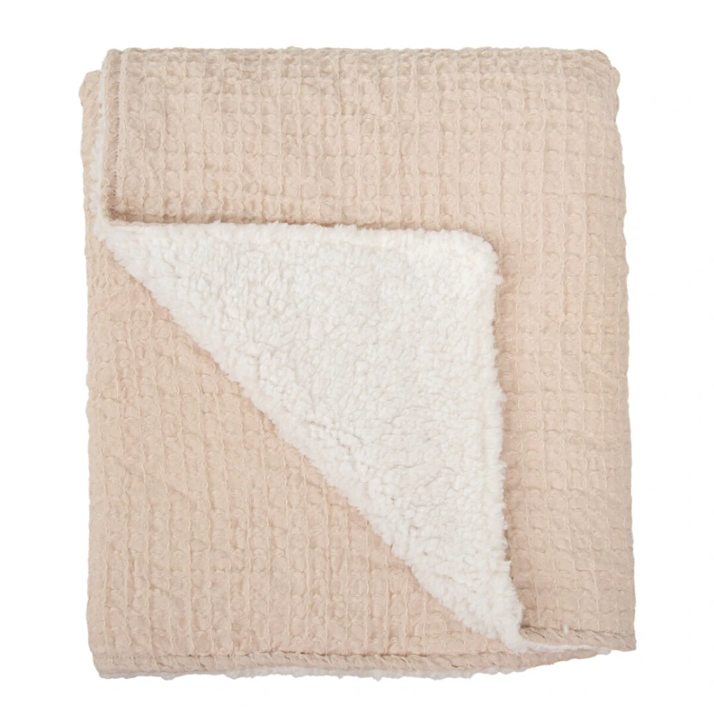 Dárková sada BIMBIDREAMS waffle deka s beránkem + usínáček Králíček béžová