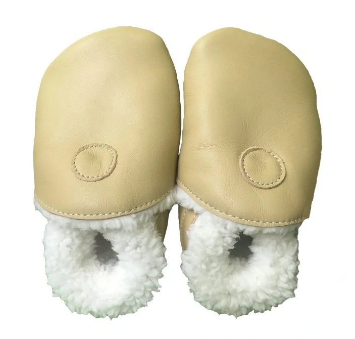 Dětské celokožené  zimní capáčky Hopi Hop máslová vel.12-18m