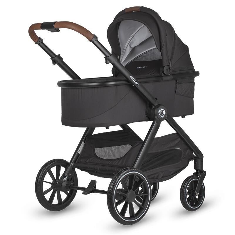Kočárek Coccolle ASPEN 2v1 travel system Jet Black + autosedačka 0-13kg KNOX