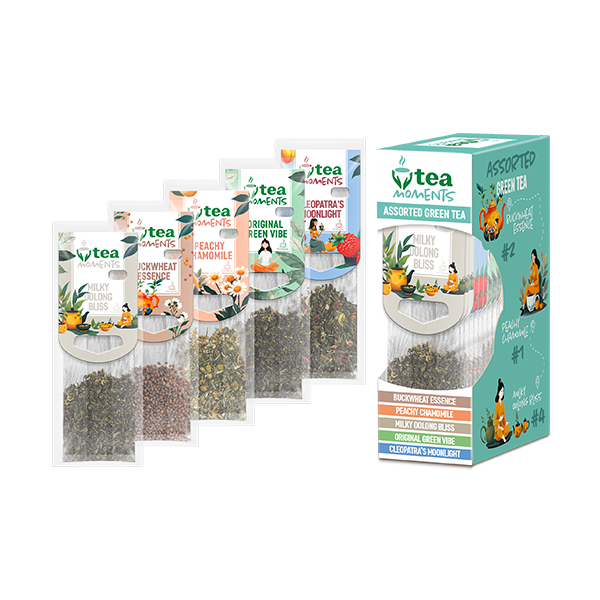 Tea Moments Assorted Green Tea 33,6g (15 sáčků, kolekce čajů)
