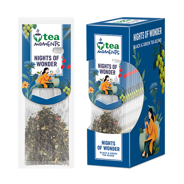 Tea Moments Nights of Wonder 33g (15 sáčků, černý a zelený čaj)